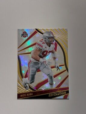 Nick Bosa Ohio State Football Card - Red & Silver